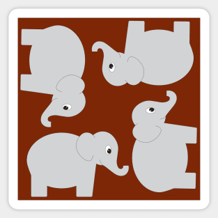 Cute elephants Alabama Sticker